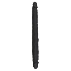 Чёрный двусторонний фаллоимитатор Double Dong Black - 40 см черный 