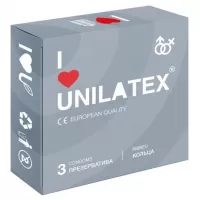 Презервативы с рёбрами Unilatex Ribbed - 3 шт  