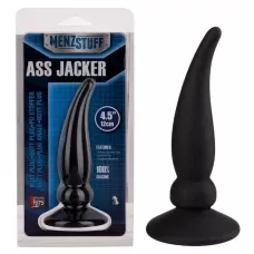 Чёрная пробка ASS JACKER для анальной стимуляции - 12 см черный 