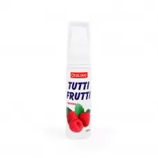 Гель-смазка Tutti-frutti с малиновым вкусом - 30 гр  