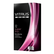 Ультратонкие презервативы VITALIS PREMIUM super thin - 12 шт прозрачный 