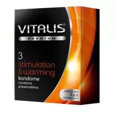 Презервативы VITALIS PREMIUM stimulation   warming с согревающим эффектом - 3 шт прозрачный 