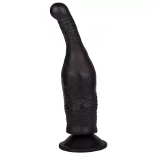 Чёрный анальный фаллоимитатор на присоске - 16,5 см черный 