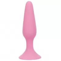 Розовая анальная пробка BEAUTIFUL BEHIND SILICONE BUTT PLUG - 11,4 см розовый 