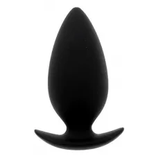 Чёрная анальная пробка BOOTYFUL ANAL PLUG MEDIUM BLACK - 9,8 см черный 