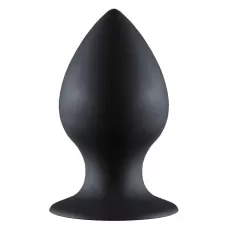 Чёрная анальная пробка Thick Anal Plug Medium - 9,5 см черный 