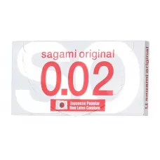Ультратонкие презервативы Sagami Original 0.02 - 2 шт прозрачный 