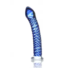 Стеклянный анальный стимулятор Icicles №29 - 19,7 см синий 