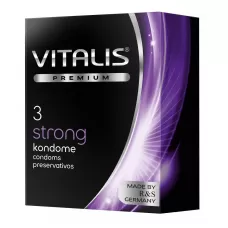 Презервативы с утолщенной стенкой VITALIS PREMIUM strong - 3 шт прозрачный 
