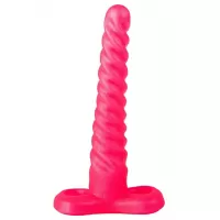 Спиралевидный гелевый плаг розового цвета - 15 см розовый 