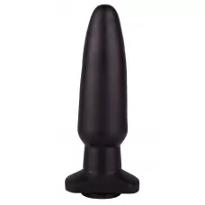 Чёрная анальная пробка с гладкой поверхностью - 18 см черный 