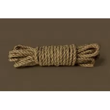 Пеньковая верёвка для бондажа Shibari Rope - 10 м коричневый 