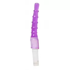 Фиолетовый анальный вибратор с рёбрышками - 23 см фиолетовый 