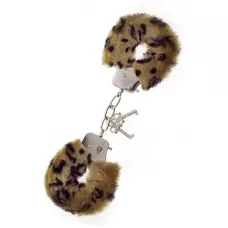 Леопардовые наручники METAL HANDCUFF WITH PLUSH LEOPARD леопард 