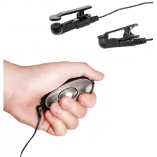 Черные электрические зажимы для сосков Shock Therapy Nipple Clamps черный 