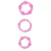 Набор из 3 стимулирующих эрекционных колец розового цвета розовый 