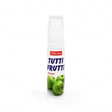 Гель-смазка Tutti-frutti с яблочным вкусом - 30 гр  