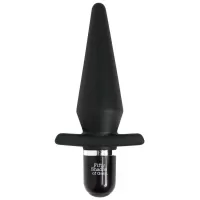 Черная анальная пробка с вибрацией Delicious Fullness Vibrating Butt Plug - 14 см черный 
