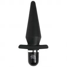 Черная анальная пробка с вибрацией Delicious Fullness Vibrating Butt Plug - 14 см черный 