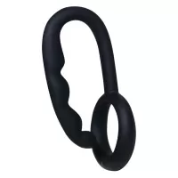 Эрекционное кольцо с анальным стимулятором Mr Hook черный 