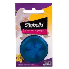Насадка стимулирующая Sitabella 3D  Ванильная орхидея  с ароматом ванили и орхидеи синий 