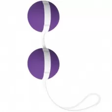 Фиолетово-белые вагинальные шарики Joyballs Bicolored фиолетовый с белым 