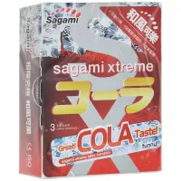 Ароматизированные презервативы Sagami Xtreme Cola  - 3 шт прозрачный 