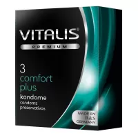Контурные презервативы VITALIS PREMIUM comfort plus - 3 шт прозрачный 