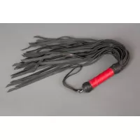 Флогер с красной рукоятью и 35 полосами - 67 см черный с красным 