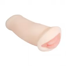 Вибрирующий мастурбатор-вагина с нежными губками Lily - 18 см телесный 