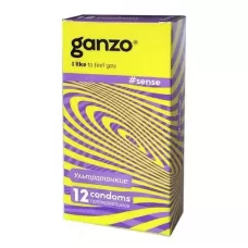 Тонкие презервативы для большей чувствительности Ganzo Sence - 12 шт  