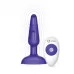 Фиолетовая анальная вибропробка с 3 источниками вибрации TRIO REMOTE CONTROL PLUG  PURPLE - 13,5 см фиолетовый 