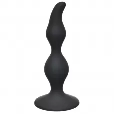 Чёрная анальная пробка Curved Anal Plug Black - 12,5 см черный 