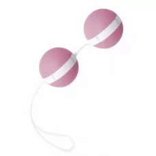 Нежно-розовые вагинальные шарики Joyballs Bicolored нежно-розовый 