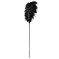 Стек с большим чёрным пером Large Feather Tickler - 65 см черный 