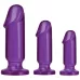 Набор из трех фиолетовых анальных фаллоимитаторов Crystal Jellies Anal Starter Kit фиолетовый 