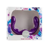 Гибкий безремневой страпон Luna фиолетовый 