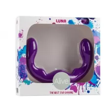 Гибкий безремневой страпон Luna фиолетовый 