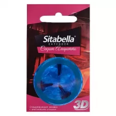 Насадка стимулирующая Sitabella 3D  Секрет амаретто  с ароматом амаретто синий 
