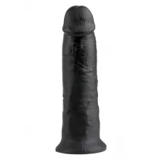 Чёрный фаллос-гигант 10  Cock - 25,4 см черный 