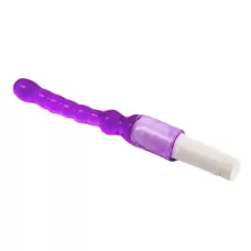 Светло-фиолетовый анальный стимулятор с вибрацией - 23,5 см фиолетовый 