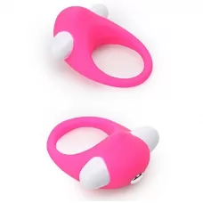 Розовое эрекционное кольцо LIT-UP SILICONE STIMU RING 6 розовый 