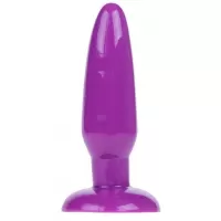 Фиолетовая анальная пробка с присоской - 13,5 см фиолетовый 