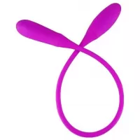 Двусторонний гибкий вибратор Snaky Vibe - 60 см лиловый 