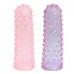 Набор из 2 пупырчатых насадок на пальцы FINGER SLEEVES PURPLE/PINK фиолетовый с розовым 