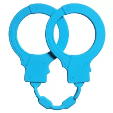 Голубые силиконовые наручники Stretchy Cuffs Turquoise голубой 