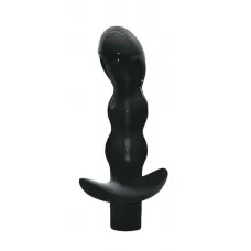 Чёрный анальный вибромассажёр Naughty - 14,5 см черный 