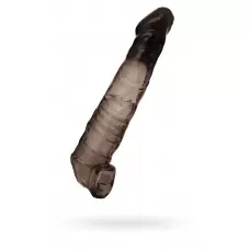 Чёрная насадка на пенис - 22,5 см черный 