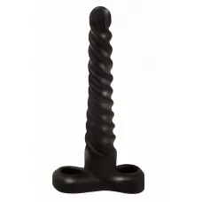 Закрученный спиралью плаг чёрного цвета - 15 см черный 