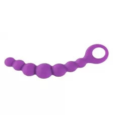 Фиолетовая анальная цепочка Bubble-Chain - 15 см фиолетовый 
